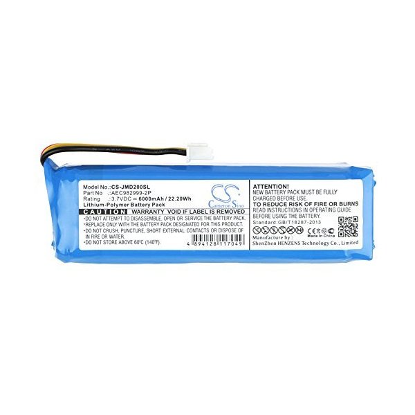 Cameron Sino 6000mAh High-Capacity AEC982999-2P Battery - Replacement for JBL Charge Speaker Battery