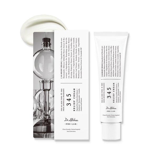 Dr.Althea 345 Relief Cream | Daily Face Moisturizer | Blemish Relief Care | Soothing Recovery & Moisture with Niacinamide, Panthenol | Korean Vegan Skincare for All Skin Types | 1.7 Fl Oz