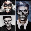 Fake Zombie Face Tattoos for Halloween Makeup Kit, Day of the Dead Skull Face Tattoos Halloween Costume Prank Temporary Tattoo for Women Mens