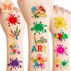 Art Temporary Tattoo Birthday Party Decorations Favors 8 Sheets (96PCS) Tattoos Stickers Cute Party Supplies Kids Girls Boys Gifts Classroom School Prizes Themed
