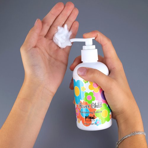 Primal Elements Shea Butter Lotion Hand and Body Cream, 8 Fl Oz (Pack of 1), Flower Child