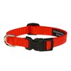 XSmall Neon Orange Nylon Webbing Dog Collar: 1/2" Wide, Adjusts 6-12" - Made in USA.