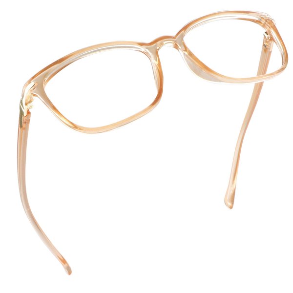 LifeArt Blue Light Blocking Glasses, Anti Eyestrain, Computer Reading Glasses, Gaming Glasses, TV Glasses for Women Men, Anti Glare (Champagne, 3.00 Magnification)