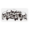 FINGERINSPIRE Five Skulls Large Stencil 5.9x11.8inch Terrifying Skull Head Stencils Reusable Scary Skeleton Decoration Stencil Skull Theme Horror Templates for Wall Fabric Tiles Floor Paper Furniture