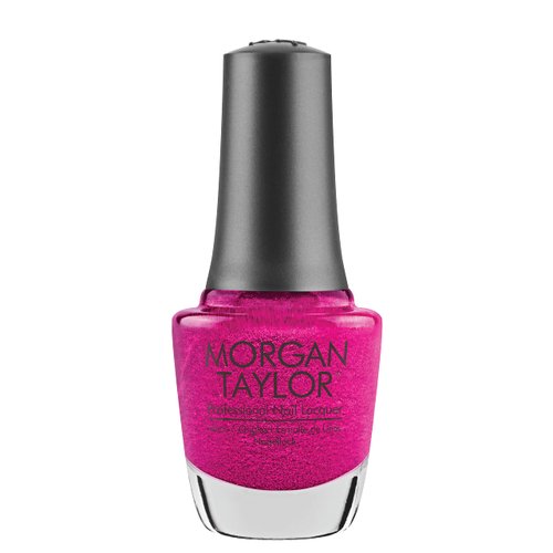 Morgan Taylor Nail Lacquer (High Voltage) Metallic Pink Nail Polish, Finger Nail Polish, Long Lasting Nail Polish, Pink Sparkle Nail Lacquer, Finger Nail Polishes, 5 ounce