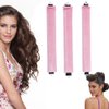 Heatless Hair Curling Sticks -YiQiYi No Heat Hair Rollers Overnight Soft DIY Wave Hair Curlers Rode Hair Accessories for Women Long &Medium Hair Heatless Hair Curlers to Sleep In 3PCS (Pink)