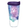 Tervis Paw Prints Made in USA Double Walled Insulated Tumbler Travel Cup Keeps Drinks Cold & Hot, 24oz, Classic