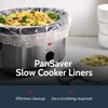 PanSaver Slow Cooker Liners - Disposable Liners with Sure Fit Band for Snug Fit - Instant Cleanup with No Scrubbing - Fits 3-6.5 Quarts, 4 Count