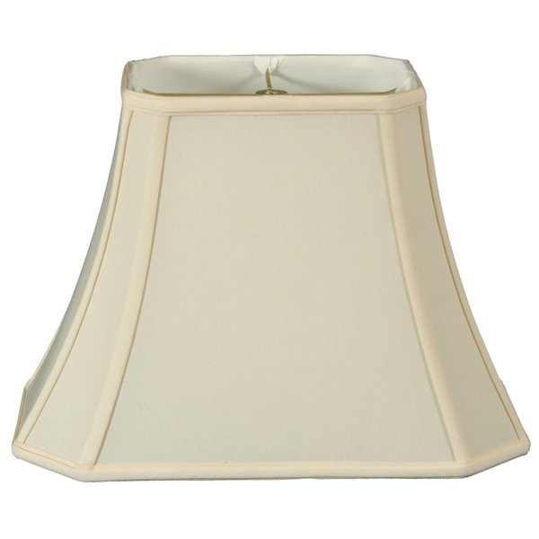 Royal Designs Rectangle Cut Corner Lamp Shade - Eggshell - (7 x 10) x (12.25 x 18) x 13.25
