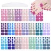 YECIRALA 20 Sheets 440 Pcs Toenail Stickers for Women Nail Art Wraps Toe Nail Stickers Nail Wraps for Toes Nail Polish Strips Stick On Nails Polish Stickers for Toenails Gel Nail Strips Color Strips
