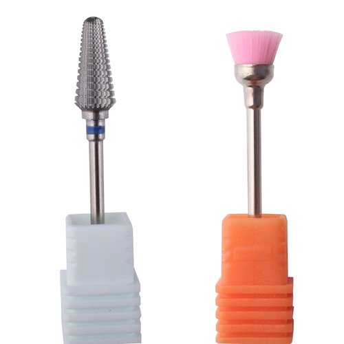 MZCMSL Tornado Carbide Nail Drill Bit - Fast Remove Acrylic or Hard Gel,Professional 3/32 Shank efile Bit for Nail Drill(Silver,Medium)