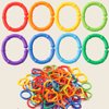 COLVWOFA 50PCS Baby Rings Toy Links Plastic Babies Teething Ring Attach Baby Toys to Strollers or Carrier Seat or Baby Bouncers for Infants