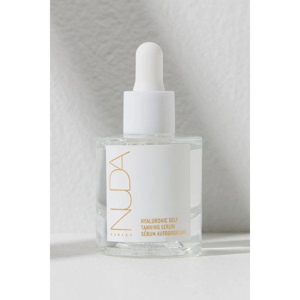 Nuda Hyaluronic Self Tanning Serum | Lightweight Hyaluronic Acid Serum for a Gradual Tan | Hydrating Liquid Bronzer with Antioxidants & Vitamin E | Vegan Self Tanner, Non-Transferring, (30mL)