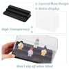OLYCRAFT Acrylic Minifigure Display Case Box Display Case for Minifigure Action Figures Blocks Removable Display Box Cube Showcase for Models Gifts Dustproof Storage Display Boxes - Black
