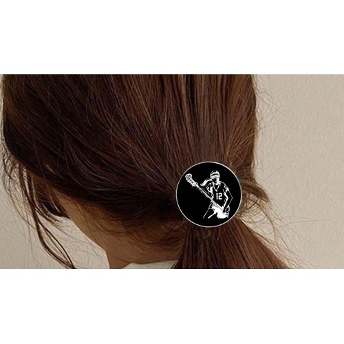 Generic Lacrosse Ponytail Holder With Jersey Number, 1 Count (Pack of 1)