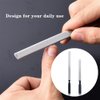 TDGBIH 2 PCS Toe Nail Files for Thick Nails Robust Stainless Steel Nail File Fingernail Files with Anti-Slip Handle 4 Sides,Nail Files for Men Seniors & Dogs