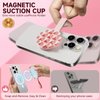 Magnetic Suction Phone Mount for MagSafe Case,iPhone Sticky Grip Compatible with MagSafe,Strong Grip Holder for Selfies & Videos, Hands-Free Mirror Shower Phone Holder Mount for TikTok/Video/Selfies