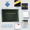 Esposti In Loving Memory Funeral Guest Book, 10.5 x 7.6 Inch, Black, 2880 Inner Pages, Gold Gilt Edged Pages, Presentation Box