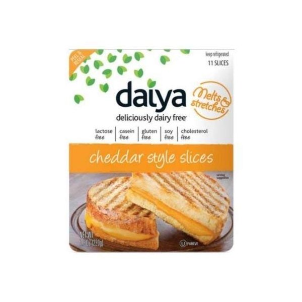 Daiya Cheddar Style Cheese Slices, 7.8 Ounce -- 8 per case.