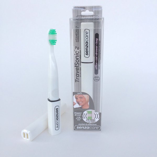 TravelSonic2 Powerful Stylish Sonic Toothbrush (White)