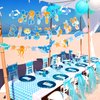 3PCS Under the Sea Happy Birthday Banner Sea Animals Birthday Party Decorations Sea Animal Banner Marine Life Birthday Decorations for Kids Under The Sea Birthday Party Baby Shower Supplies