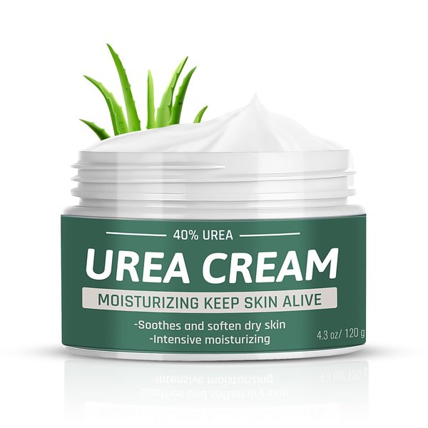 Berlaney Urea Cream 40 Percent For Feet Maximum Strength with 2% Salicylic Acid 4.3 oz, Foot Cream For Dry Cracked Heels Feet Knees Elbows Hands, Callus Remover, Aloe Vera For Deep Moisturizes
