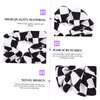 2 Pcs Black and White Checkered Hair Rope Seamless Hair Ties Hair Scrunchies for Women's Hair Stretchy Hair Ties Hair Ropes Checkered Claw Clip Hair Scrunchies Hair Rings