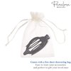 Parcelona French Wide Beak Celluloid Slide-in Hair Claw Clip (Black)