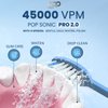 Pop Sonic Pro 2.0 Electric Toothbrush (Blue), Ultrasonic Toothbrush | 45,000 VPM | Electric Toothbrush for Adults & Kids, 4 Mode Electric Tooth Brush - Long-Lasting Dupont Nylon Bristles