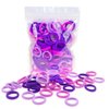 100 Pack Purple colorful Nylon Small Elastics Hair ties Toddlers' Ponytail holder