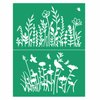 JAJADO Self Adhesive Silk Screen Stencil Wildflower Stencil Floral Stencils Plant Spring Screen Print Transfers Vine Garden Botanical Mesh Stencils for Painting on Wood, Fabric, Wall, Art Project