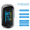 mibest OLED Finger Pulse Oximeter, O2 Meter, Dual Color White/Black
