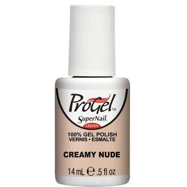 Supernail Gel Polish for Nails, Creamy Nude Creme, 0.5 Fluid Ounce