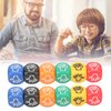 VBESTLIFE 12Pcs Finger Guessing Game Dice, 6 Sided 6 Colors 20mm Rock Paper Scissors Game Dice for Adults Kids Family Party
