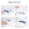 SULLMAR Nail Tool Sterilizers Nail Soaking Tray Box Cleaner Pot for Eyelash Scissors Tweezers Nail Art Tools Manicure Lash Soaking Tray Clean Box