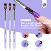 SAVILAND Acrylic Nails with Acrylic Nail Brush: Half Cover False Nails Tips 10 Sizes Nail Tips for Acrylic Nails Professional French Tips Fast-Dry Nail Glue & Acrylic Nail Starter Kit Natural
