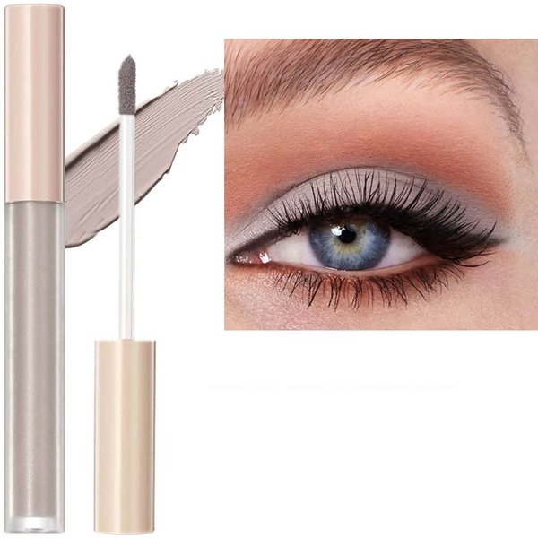 Cream Gray Matte Liquid Eyeshadow , Nude Eyeshadow Primer Base Palette , Waterproof Eyeshadow Pencil , Quick-Drying And Long-Lasting, Creating Highlight And Shadow Eye Makeup (Matte Cream Gray 2#)