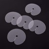Hicarer 150 Pieces Heat Shield Guards, 6 Pieces Hair Clips, Single Hole, Clear Fusion Glue Protector for Hair Extension Using