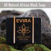 Evira African Black Soap Bar with Shea Butter - 4.23 oz | Pure & Natural Cleanser for All Skin Types