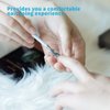 HaimiLiya Cuticle Pusher Dual-end Dead Skin Nail Pusher Nail Dirt Cleaner Tool Gel Polish Remover Tool, 420 Stainless Steel, Silver, G008
