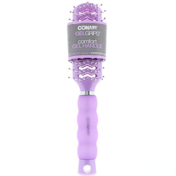 Conair Gel Grips Vent Hair Brush, Color May Vary 1 ea (Pack of 3)