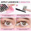 Miuffue Cluster Eyelash Extensions 72 PCs Cluster Lashes DIY Eyelash Extensions Wispy Individual Lashes Eyelash Clusters Super Thin Band Soft Mixed Tray (Volume, D-8-16mix)