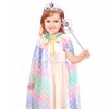Fedio Princess Cape Set 7 Pieces Girls Princess Cloak with Tiara Crown, Wand for Little Girls Dress up (Mermaid)