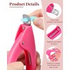 MORGLES Acrylic Nail Clipper with Magnets Sizer, Nail Cutters for Nail Tips with Length Measurement, Professional Magnet Nail Cutter for Salon Home Nail Art Lover