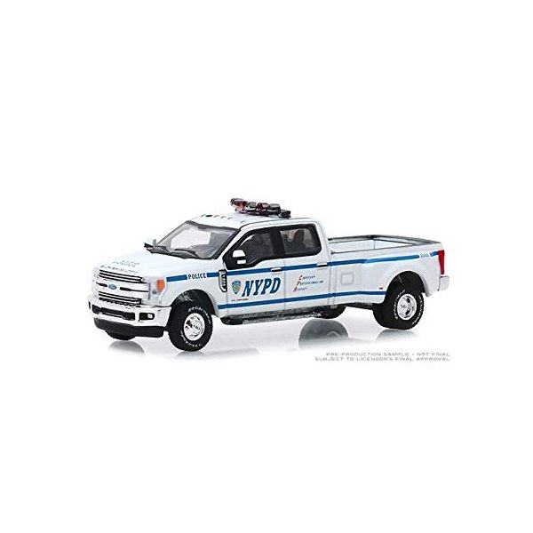 New DIECAST Toys CAR Greenlight 1:64 DUALLY Drivers Series 2-2019 Ford F-350 DUALLY - New York City Police Department (NYPD) 46020-F