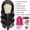 HEDY Headband Wig Human Hair Wigs for Black Women Glueless Brazilian Body Wave Head Scarf Wigs None Lace Front Wigs Human Hair 150% Density (26 inch)