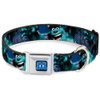 Buckle-Down Seatbelt Buckle Dog Collar - Sulley Scare Pose/Dots Blues/White - 1" Wide - Fits 11-17" Neck - Medium