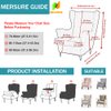 NILUOH Wing Chair Slipcovers 2 Pieces Stretch Spandex Wingback Chair Covers Sofa Slipcover Printing Wingback Armchair Slipcovers Furniture Protector Couch Soft with Elastic Bottom, 11