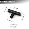 Probrico 10 Pack Single Hole 2inch Length Black Kitchen Cabinet Knobs Stainless Steel Drawer Knobs Bedroom Dresser Knobs