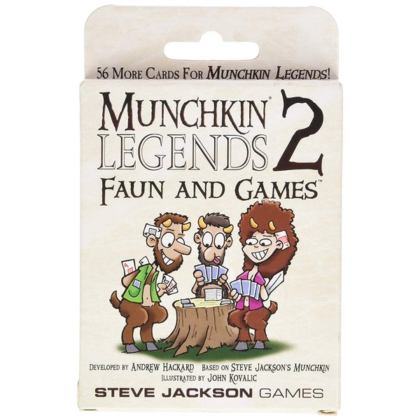 Steve Jackson Games Munchkin Legends 2 – Faun and Games Card Game (Expansion) | 56-Card Expansion | Adult, Kid & Family Game | Fantasy Adventure RPG | Ages 10+ | 3-6 Players | Avg Play Time 120 Min